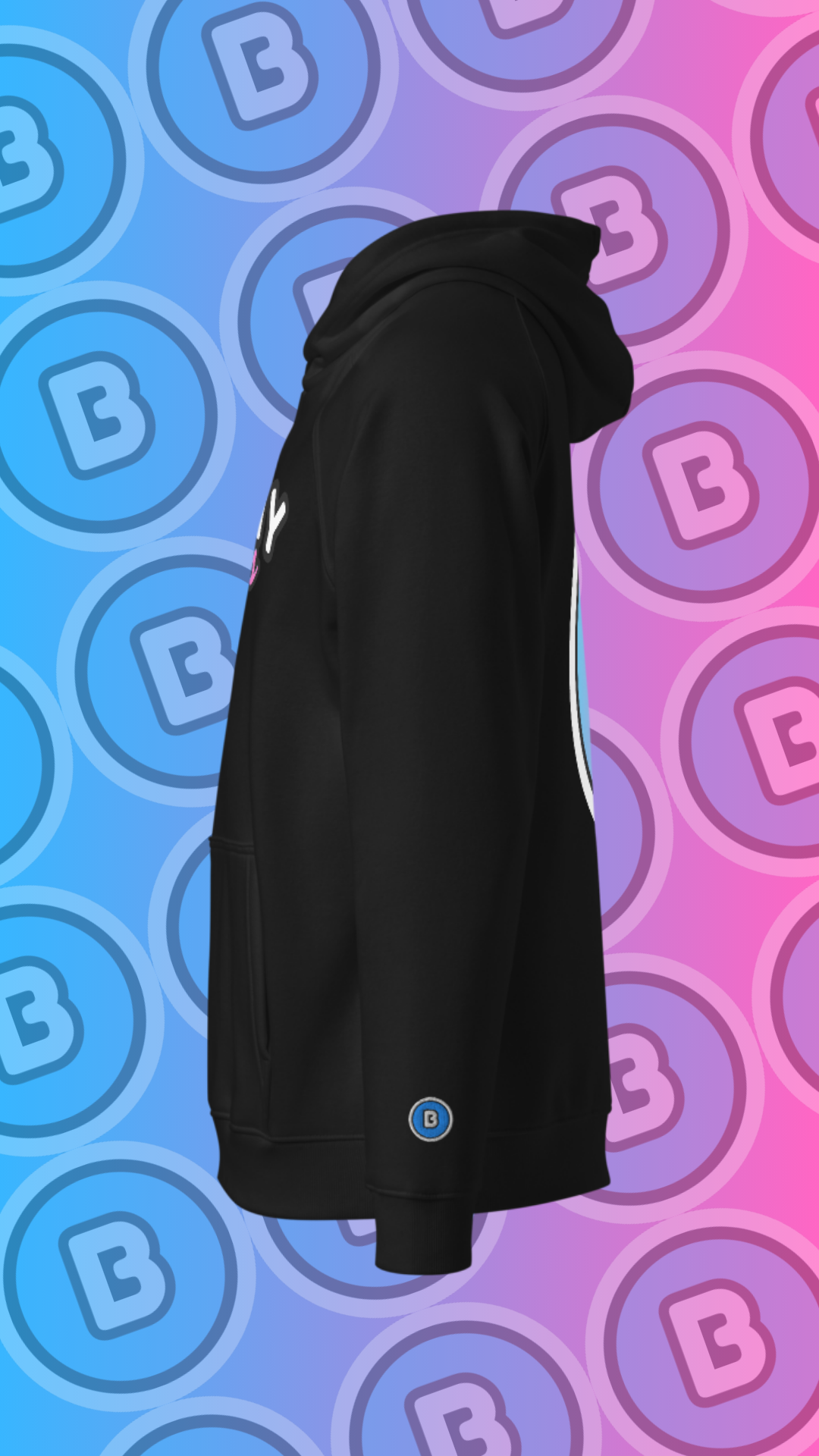 'Sherbert' Black Hoodie